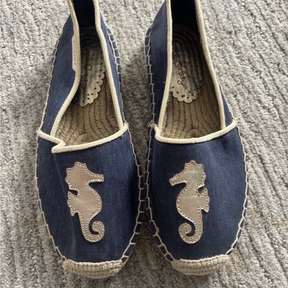 Navy Seahorse Espadrille Flats - Women's Casual Slip-Ons